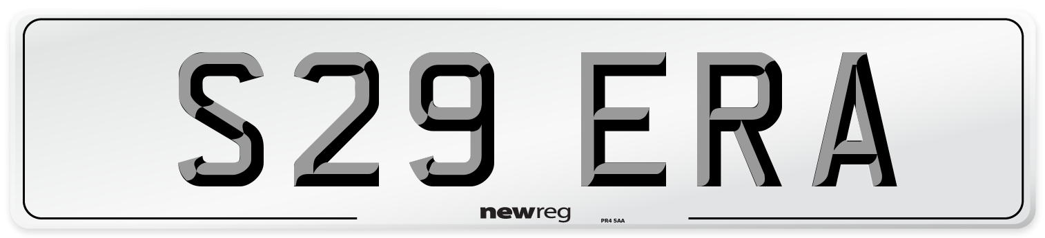 S29 ERA Number Plate from New Reg